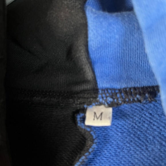 Excision Split Color Hoodie Black Blue Graphic Logo Mens Size M - Picture 3 of 7